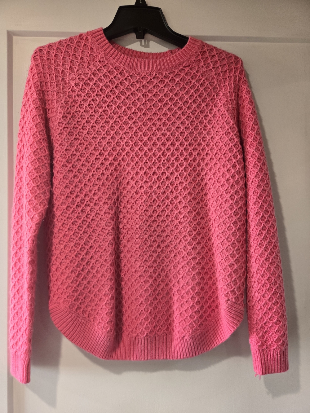 St. John's Bay Hot Pink Textured Crewneck Sweater